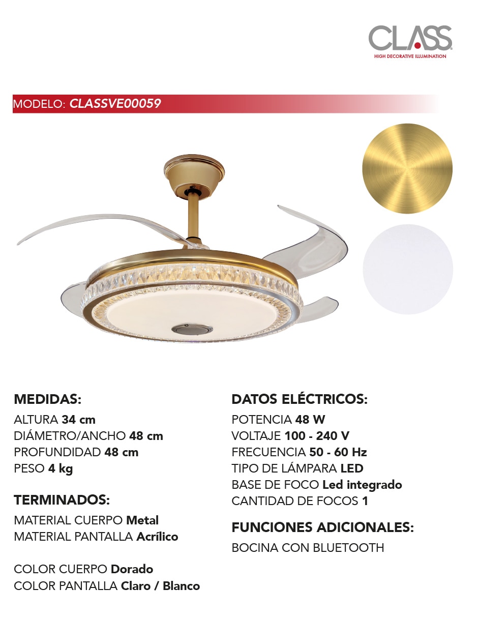 Ventilador de techo 6 velocidades 4
