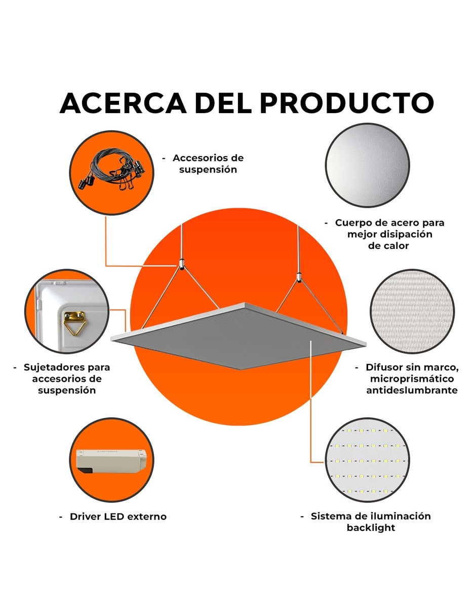 Lámpara colgante led modula 6