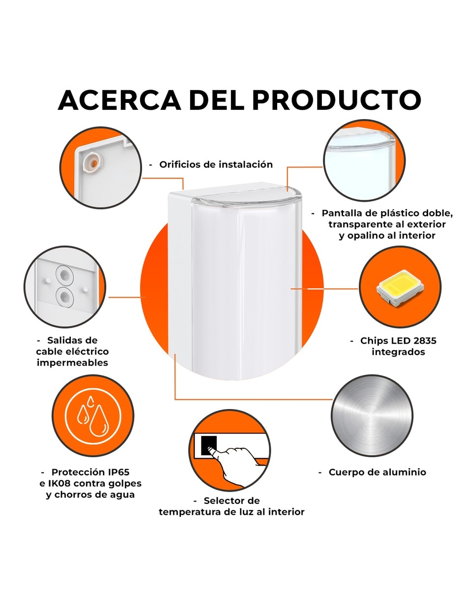 Arbotante led denebia 2