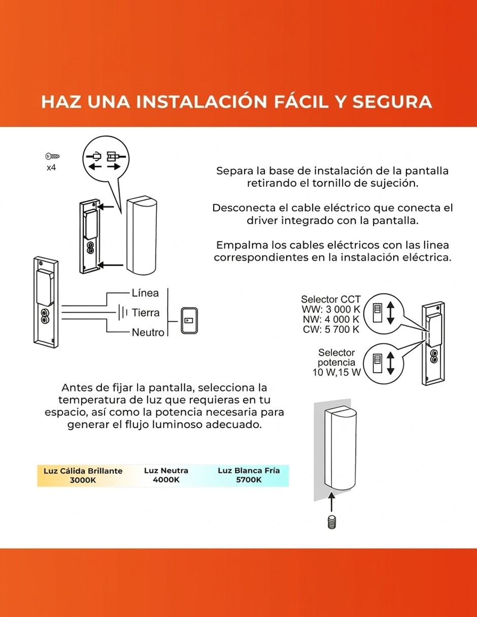 Arbotante led denebia 3