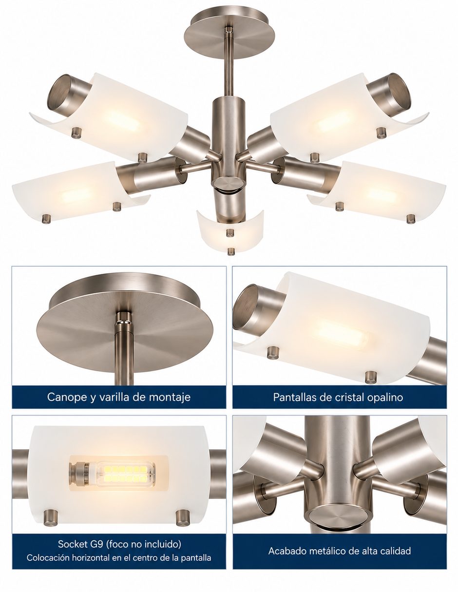 Lámpara colgante incandescente y led 501c
