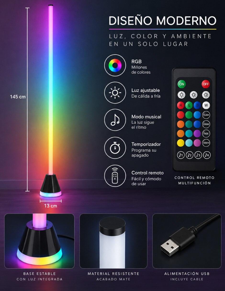 Lámpara de pie LED 5
