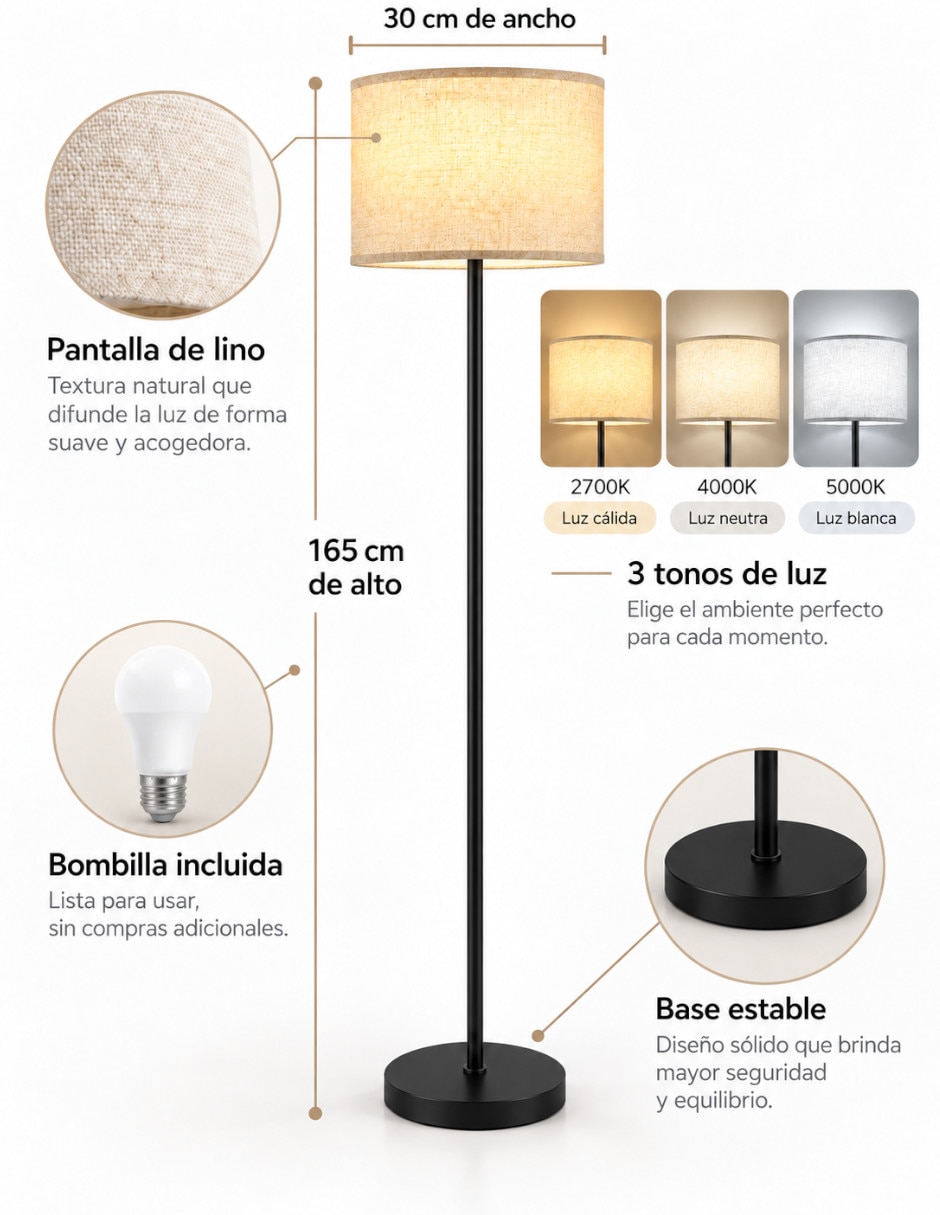 Lámpara de pie LED 5