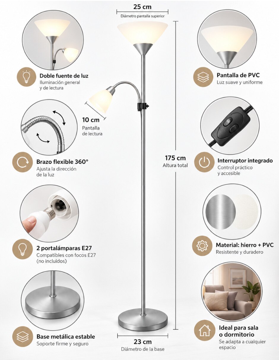 Lámpara de pie LED 5