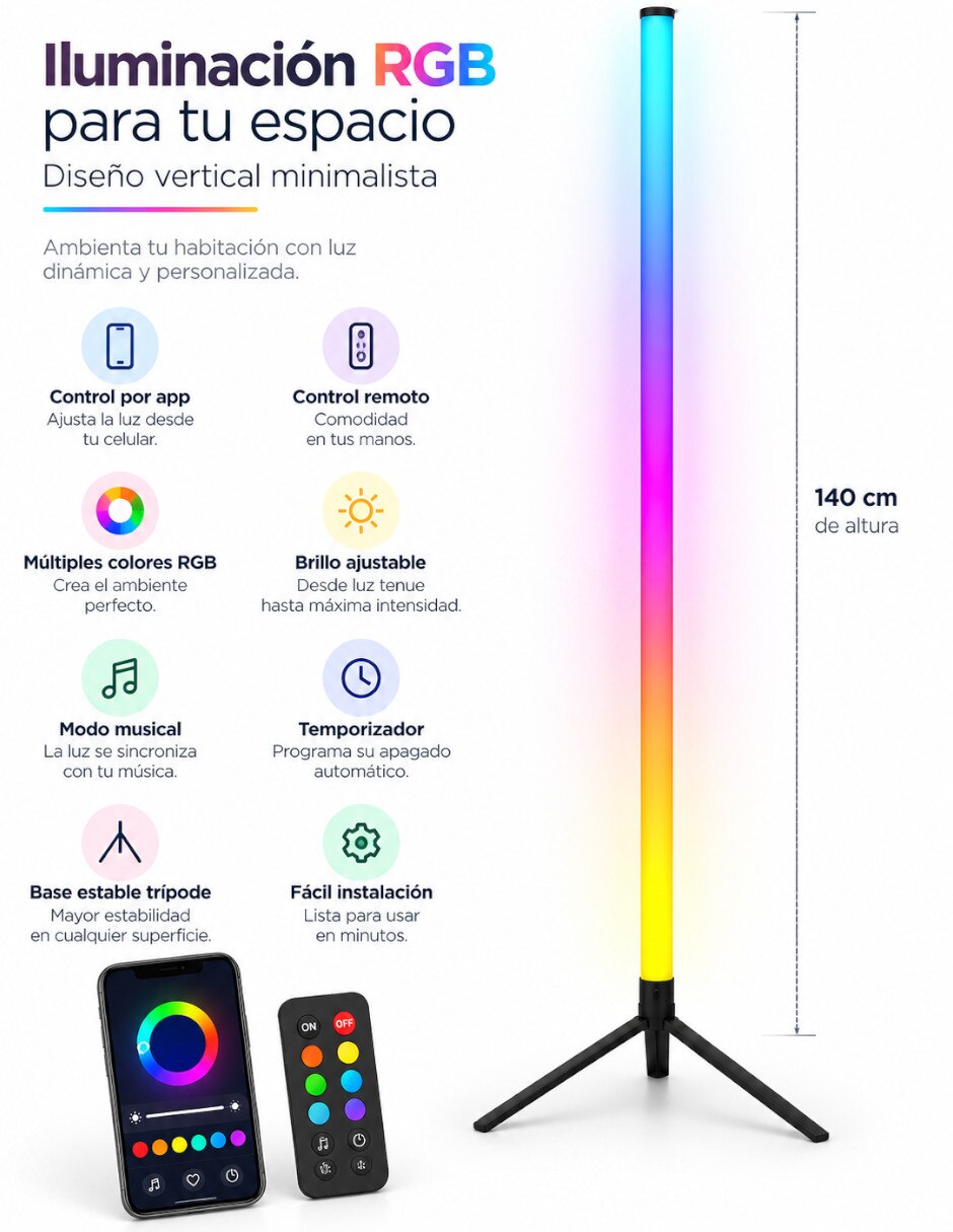 Lámpara de pie LED 4