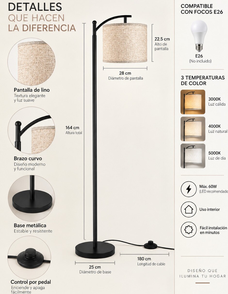 Lámpara de pie LED 5