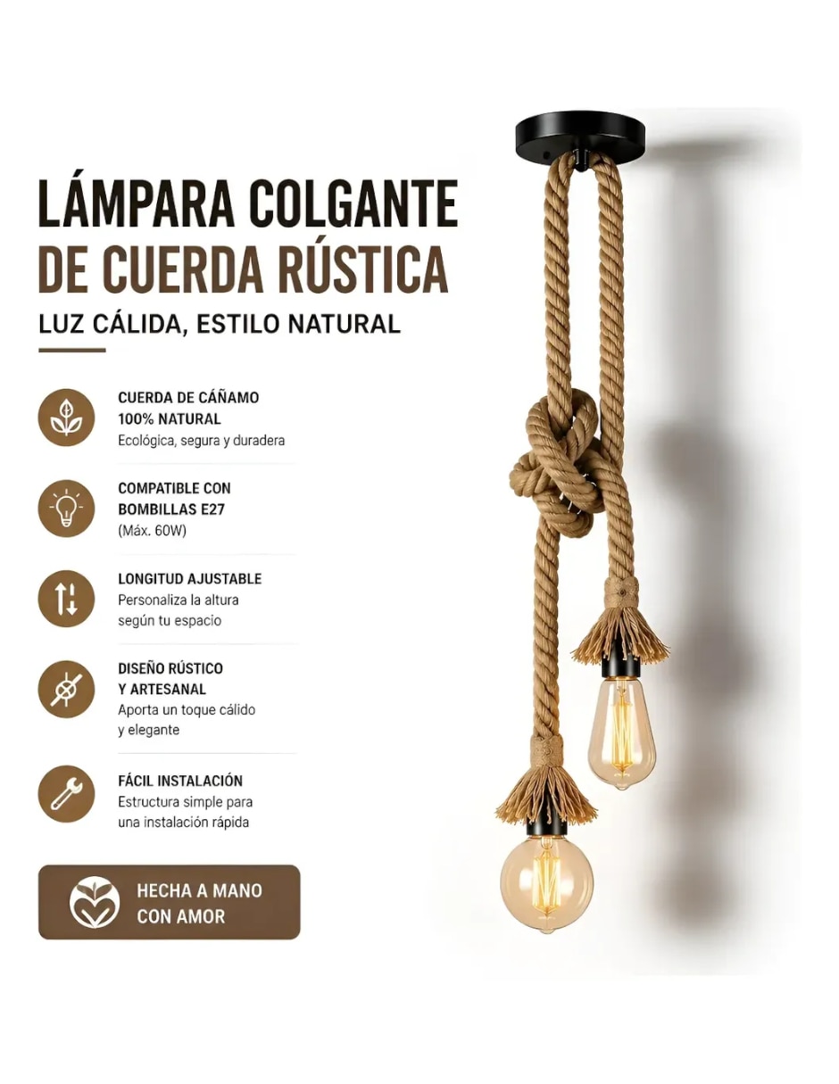Lampara colgante Incandescente y LED 3