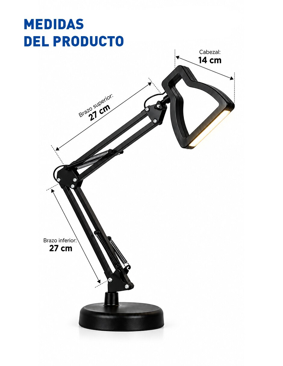 Lámpara de escritorio led bluelander led articulable 5