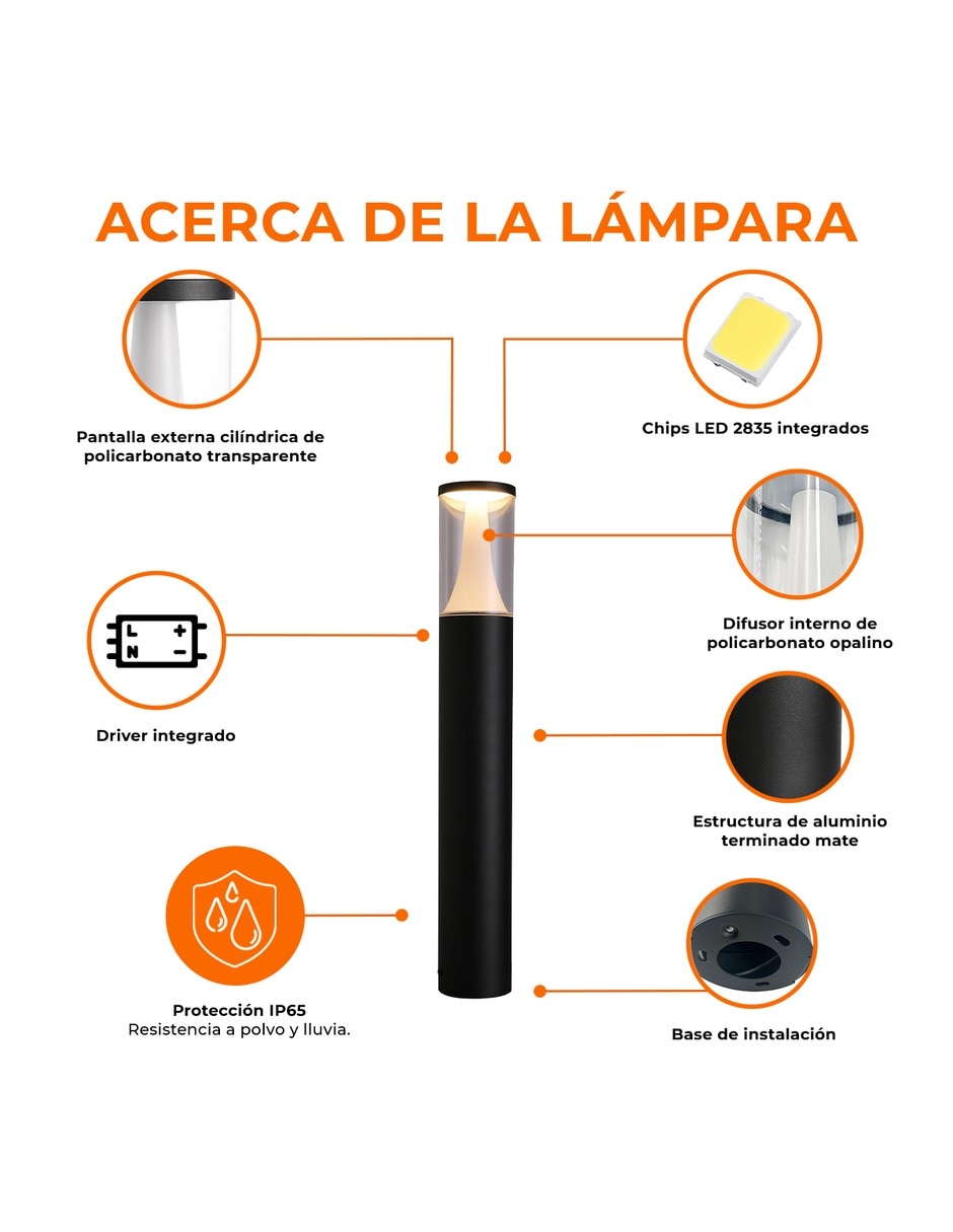 Lámpara de pie led iuno 3