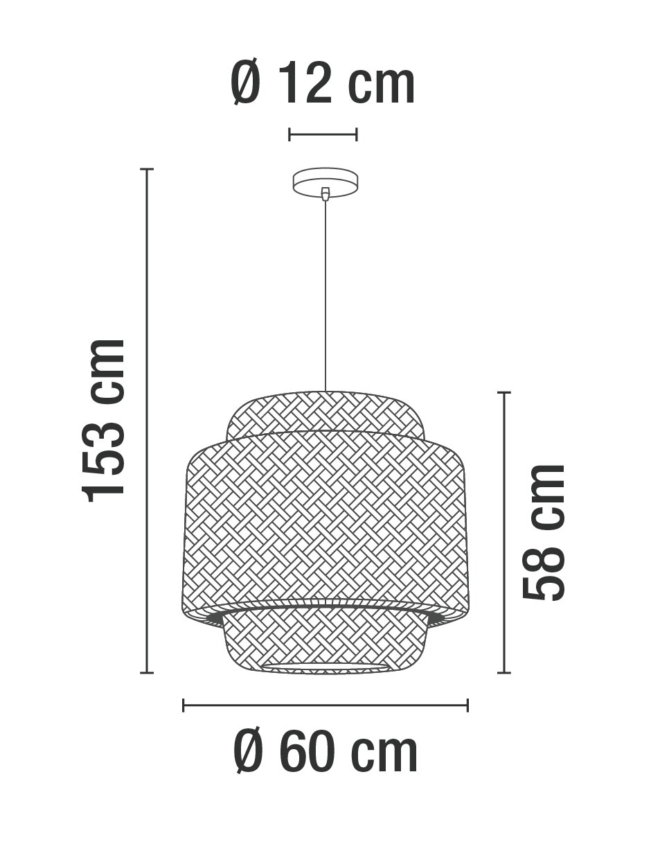 Lámpara colgante incandescente y led 6