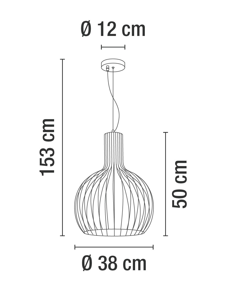 Lámpara colgante incandescente y led 6